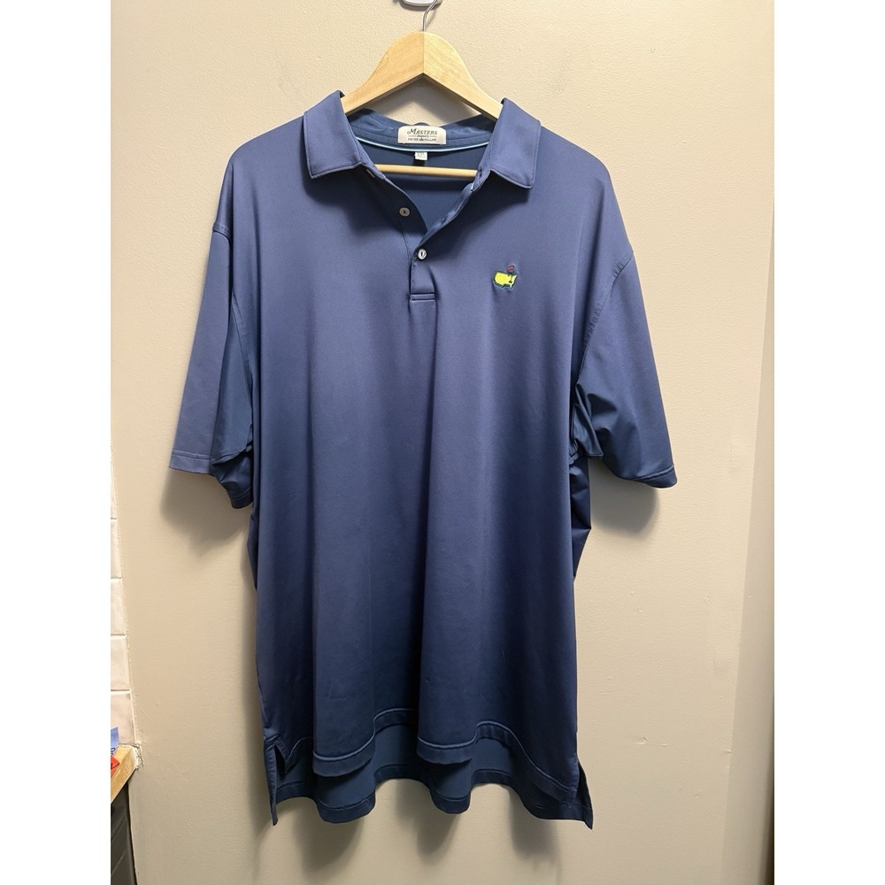 2019 Masters Peter Millar Augusta National Blue Golf Polo Shirt Mens Size XXL